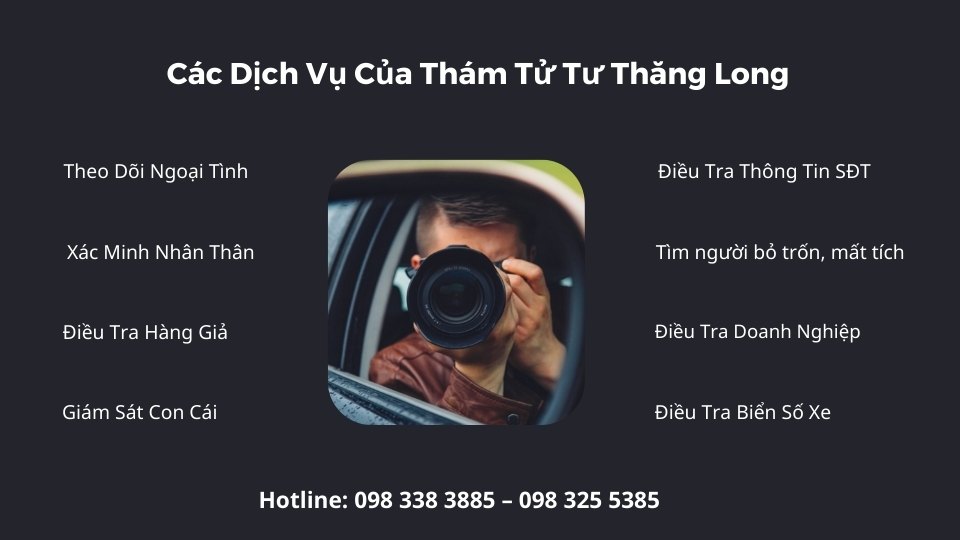 Thăng Long cung cấp các dịch vụ thám tử tại Quảng Trị